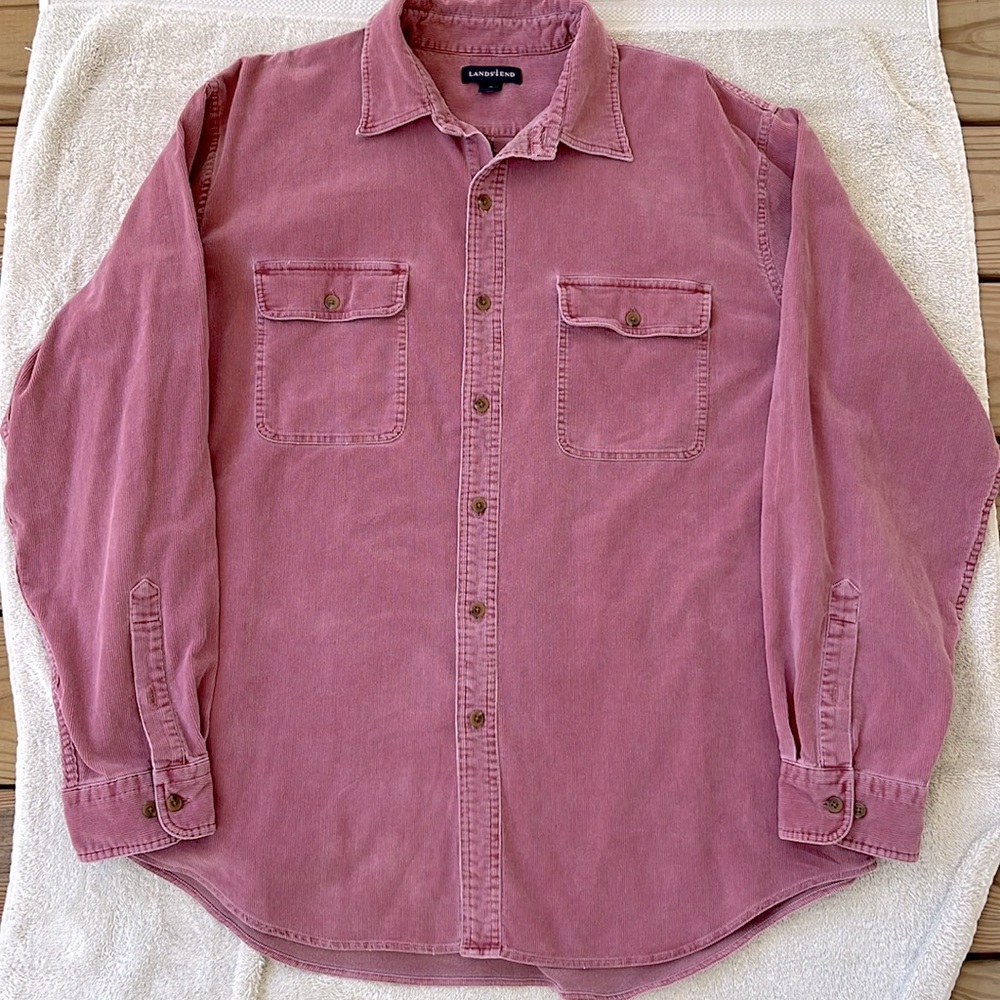 Lands’End Pocketed Corduroy Shirt Shacket XL - Picture 3 of 15